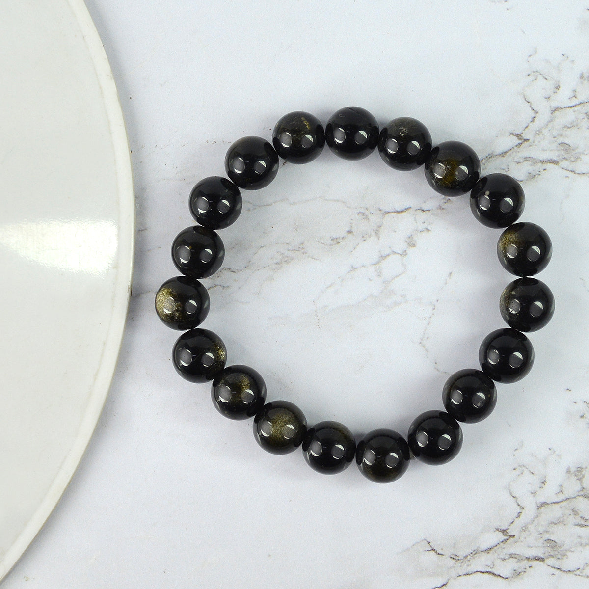 Rainbow Obsidian 10 mm Bead Bracelet for Daily Wear