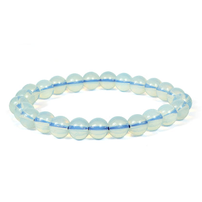 Opalite Round Bead Bracelet 8 mm – Healing Crystal for Peace & Positive Energy