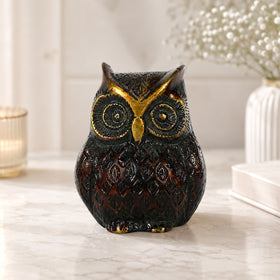 Brass Owl Statue for Vastu Remedy | 600 Gram Solid Brass Owl Idol for Wisdom, Protection & Positive Energy | Decorative Brass Owl Figurine for Home, Office & Study Table