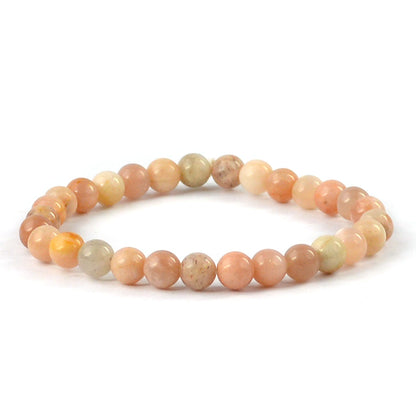 Peach Moonstone Crystal Bracelet | Natural Healing Gemstone Bracelet for Love & Feminine Energy