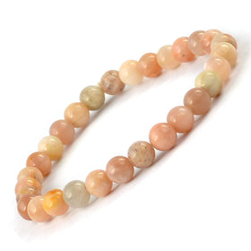 Peach Moonstone Crystal Bracelet | Natural Healing Gemstone Bracelet for Love & Feminine Energy