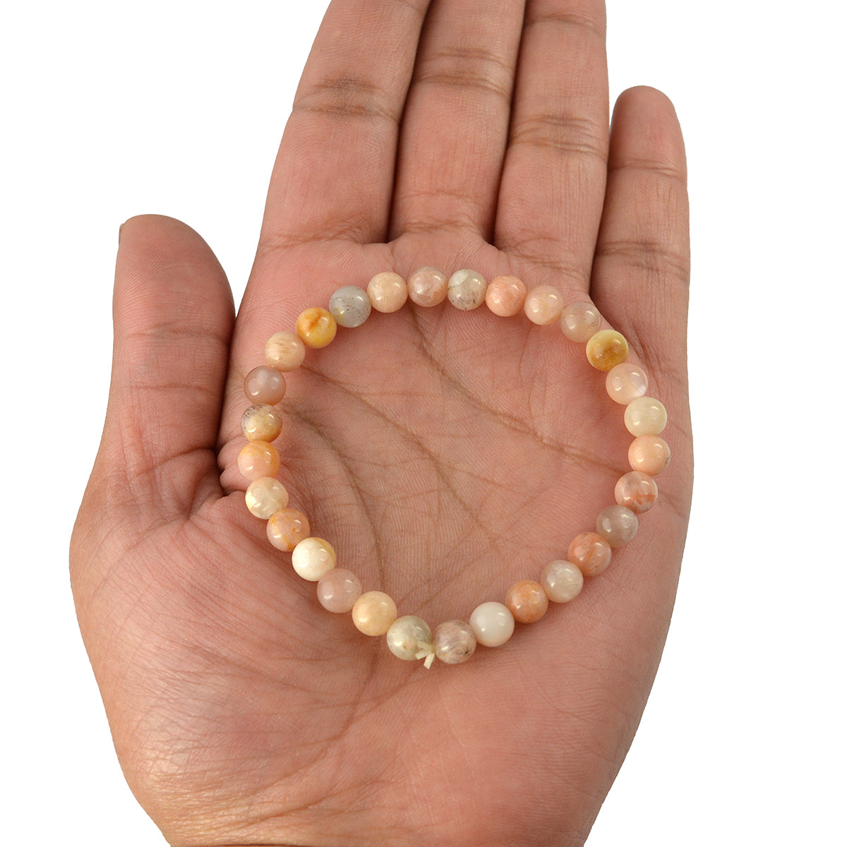 Peach Moonstone Crystal Bracelet | Natural Healing Gemstone Bracelet for Love & Feminine Energy