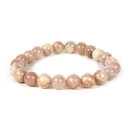 Peach Moonstone Crystal Bracelet | Natural Healing Gemstone Bracelet for Love & Feminine Energy