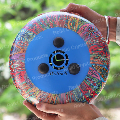 Premium OM Tongue Happy (Hapi) Musical Drum 25.4 cm (10 Inch) for Meditation, Sound Healing, Yoga & Relaxation | Metal Tongue Drum & Carry Bag