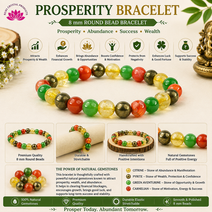 Energized AAA Natural Stone Bracelet 8mm – Custom Purpose Crystal Beads Bracelet for Wealth, Education, Confidence, Relationship, Will Power, Protection & Abundance Energy