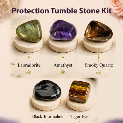 Premium Reiki Charged Healing Crystal Tumble Stone Kit for Manifestation, Chakra Balancing, Wealth, Education, Relationship, Protection, Health Booster, Stress Relief and Positive Energy Activation