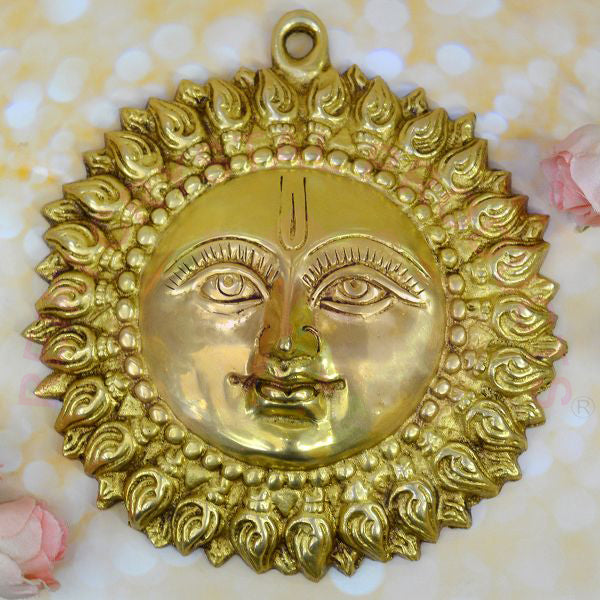 Pure Brass Surya Dev Wall Hanging