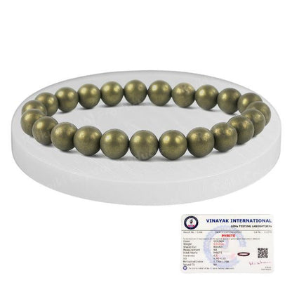 Certified Bracelet with Selenite Charging Plate Combo | Amethyst Citrine Tiger Eye Rose Quartz Sphatik Green Jade Pyrite Black Tourmaline Dhan Yog Money Magnet Bracelet