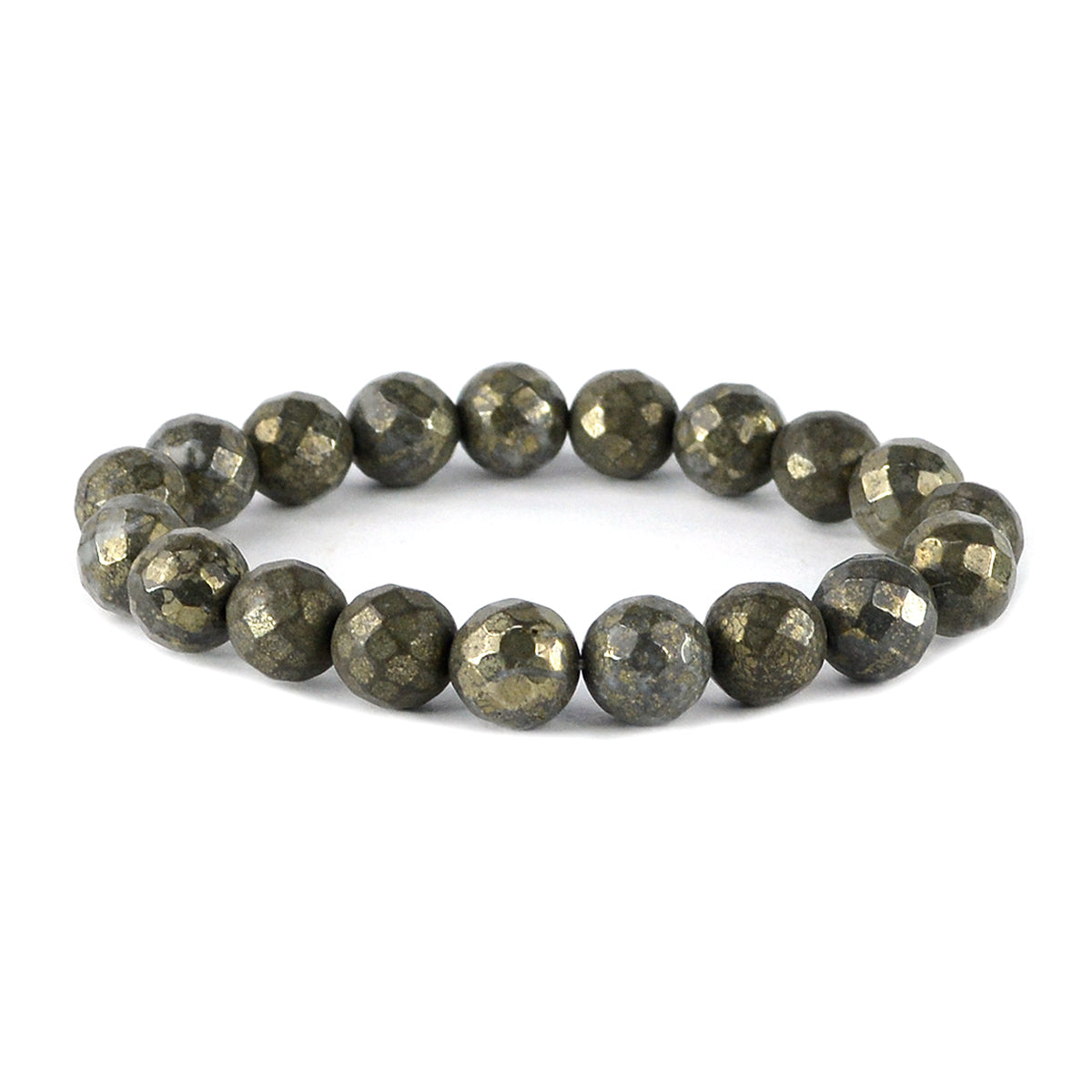 Pyrite Faceted Bead Bracelet