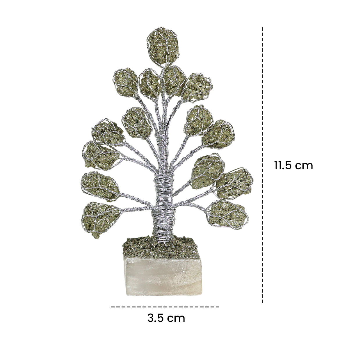 pyrite crystal stone tree