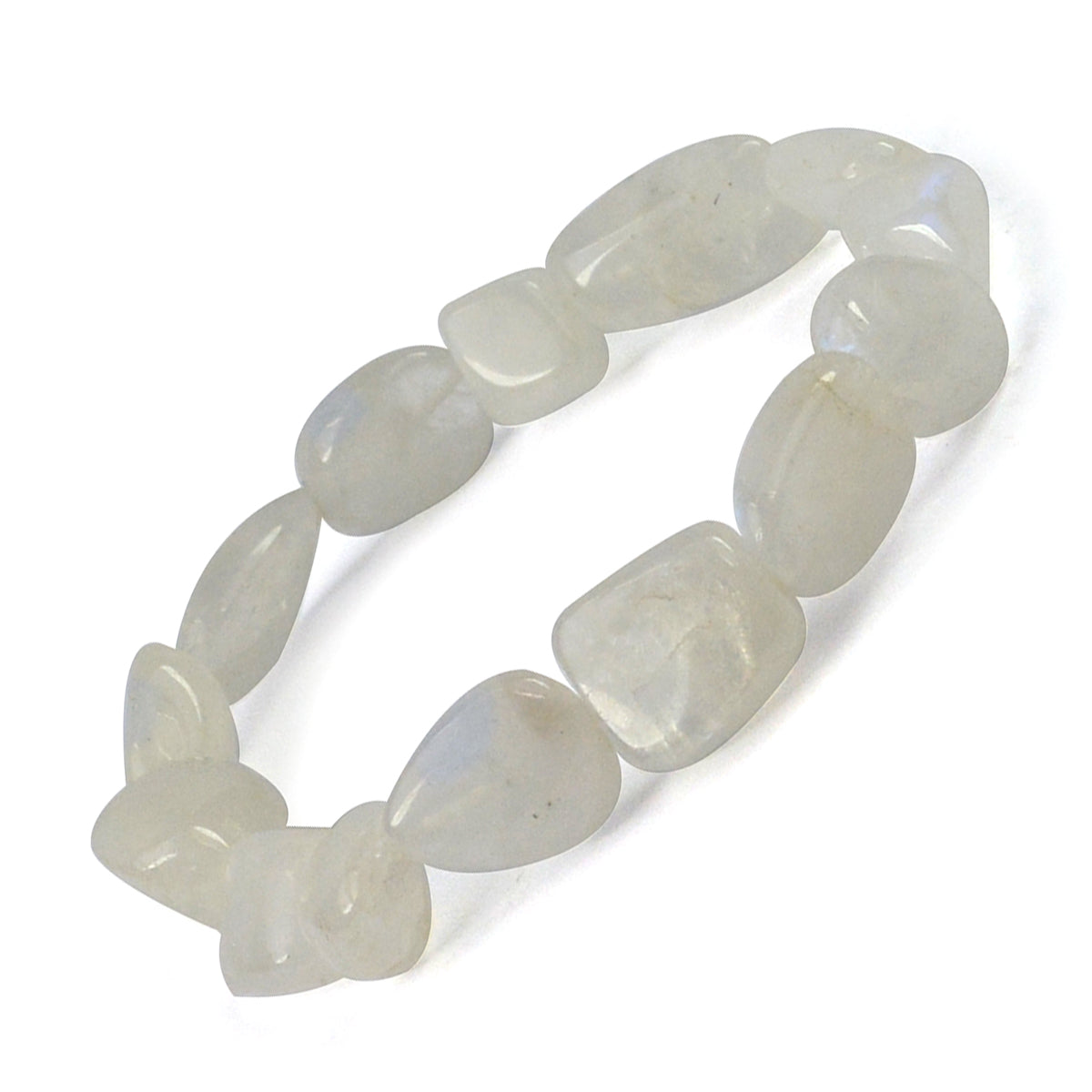 Rainbow Moonstone Crystal Bracelet | Natural Healing Gemstone Bracelet for Intuition & New Beginnings