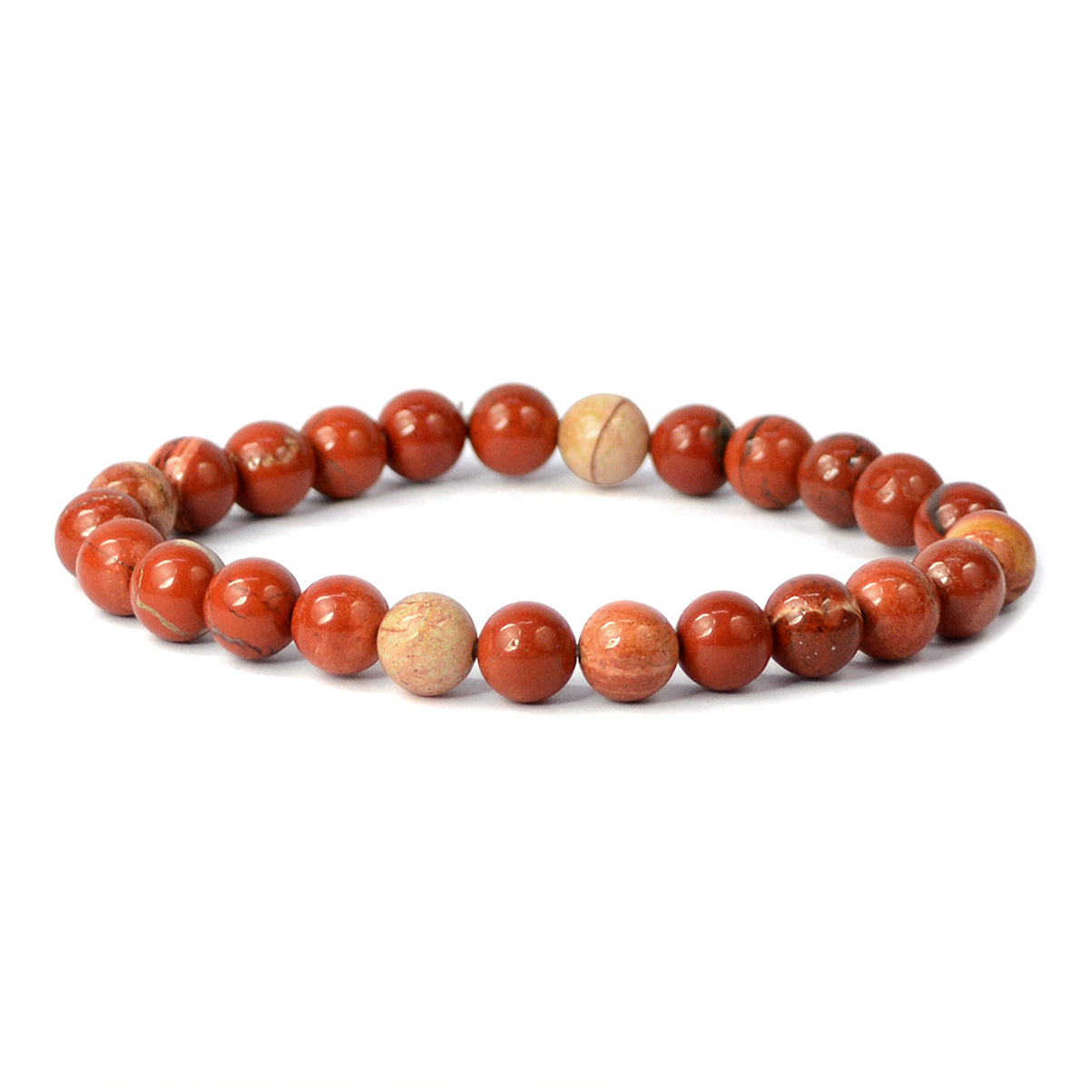 Red Jasper Crystal Bracelet | Natural Healing Gemstone Bracelet for Strength & Stability