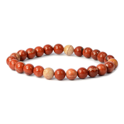Red Jasper Crystal Bracelet | Natural Healing Gemstone Bracelet for Strength & Stability