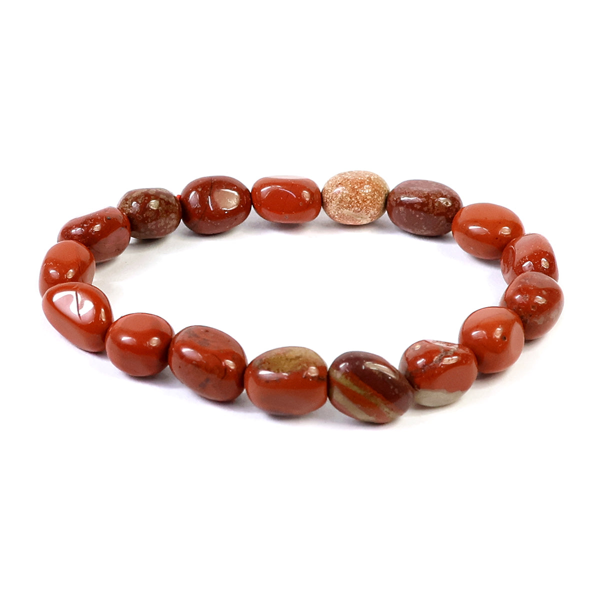 Red Jasper Crystal Bracelet | Natural Healing Gemstone Bracelet for Strength & Stability