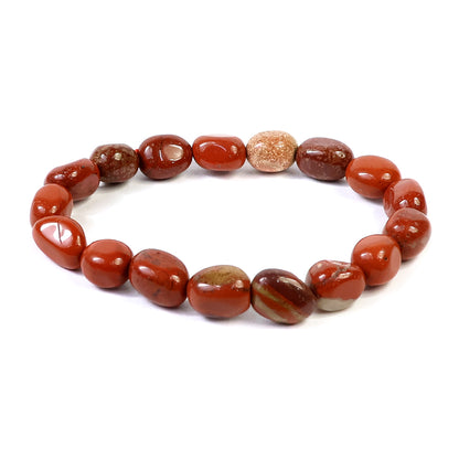 Red Jasper Crystal Bracelet | Natural Healing Gemstone Bracelet for Strength & Stability
