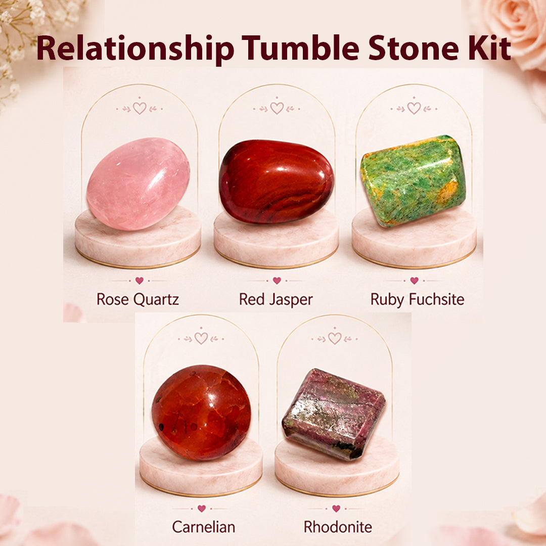 Premium Reiki Charged Healing Crystal Tumble Stone Kit for Manifestation, Chakra Balancing, Wealth, Education, Relationship, Protection, Health Booster, Stress Relief and Positive Energy Activation