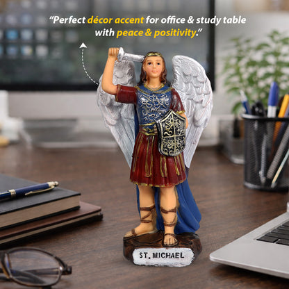 Archangel 7 Pc Statue Set | Seven Archangels Figurines Michael, Gabriel, Raphael, Uriel, Sealtiel, Jehudiel & Barachiel | Protection Blessing Spiritual Décor