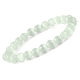 Selenite Crystal Bracelet | Natural Healing Gemstone Bracelet for Clarity & Spiritual Cleansing