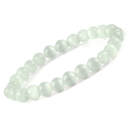 Selenite Crystal Bracelet | Natural Healing Gemstone Bracelet for Clarity & Spiritual Cleansing