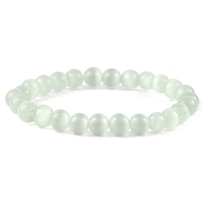 Selenite Crystal Bracelet | Natural Healing Gemstone Bracelet for Clarity & Spiritual Cleansing