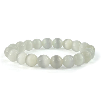 Selenite Crystal Bracelet | Natural Healing Gemstone Bracelet for Clarity & Spiritual Cleansing