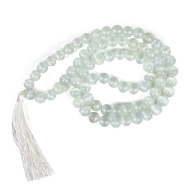Selenite Crystal Mala | Natural Healing Gemstone Necklace for Clarity & Spiritual Cleansing