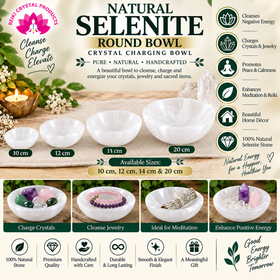 Selenite Round Bowl Crystal Charging Bowl 