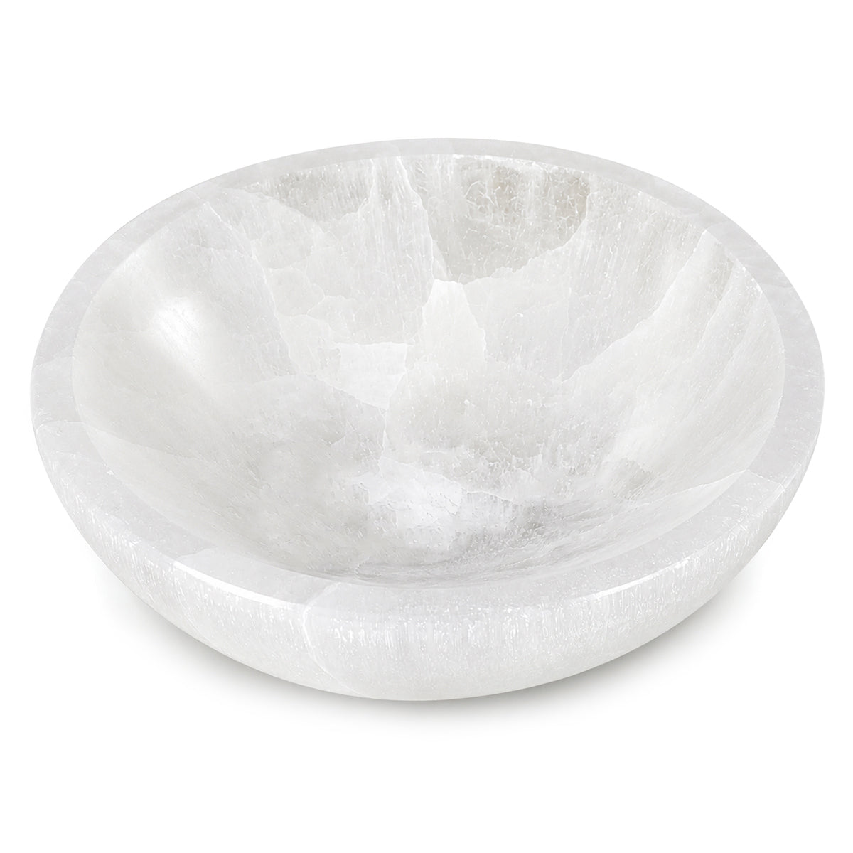 Selenite Round Bowl Crystal Charging Bowl for Crystal Cleansing, Energy Charging, Reiki, Meditation, Home Décor,