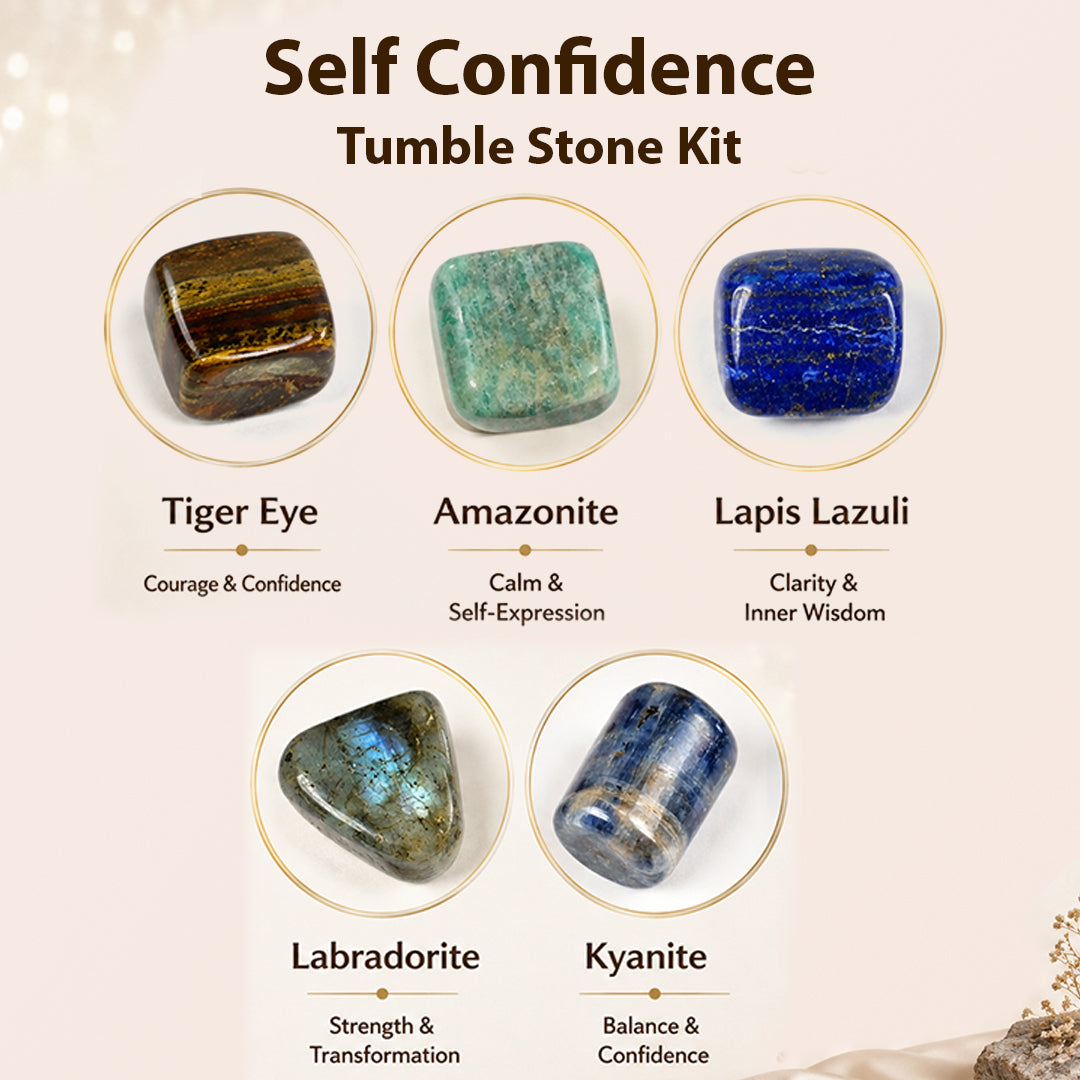 Premium Reiki Charged Healing Crystal Tumble Stone Kit for Manifestation, Chakra Balancing, Wealth, Education, Relationship, Protection, Health Booster, Stress Relief and Positive Energy Activation
