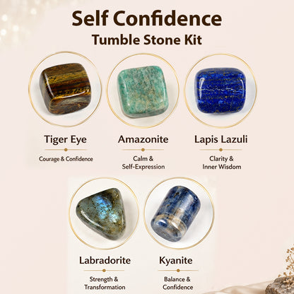 Premium Reiki Charged Healing Crystal Tumble Stone Kit for Manifestation, Chakra Balancing, Wealth, Education, Relationship, Protection, Health Booster, Stress Relief and Positive Energy Activation