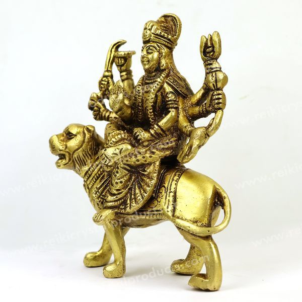 Brass Sherawali Maa Durga Statue Idol size 12.7 cm