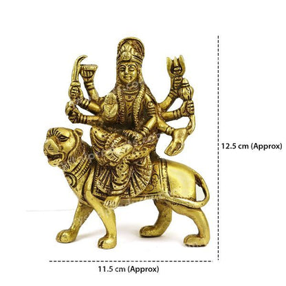 Brass Sherawali Maa Durga Statue Idol size 12.7 cm