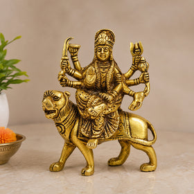 Brass Sherawali Maa Durga Statue Idol size 12.7 cm