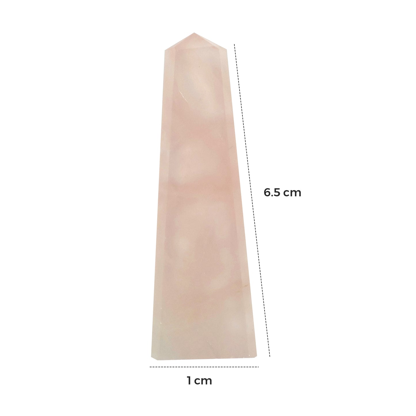 Energised Shiv Shakti Natural Pencils Tower Pair Clear and Rose Quartz - Set of 2