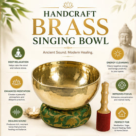 Brass Meditation Bowl with Mallet