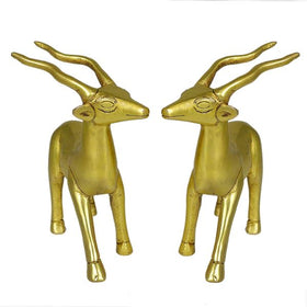 Standing Brass Deer Statue