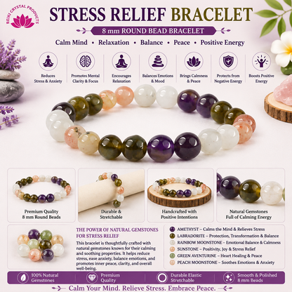 Energized AAA Natural Stone Bracelet 8mm – Custom Purpose Crystal Beads Bracelet for Wealth, Education, Confidence, Relationship, Will Power, Protection & Abundance Energy