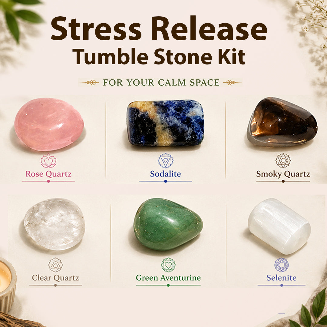 Premium Reiki Charged Healing Crystal Tumble Stone Kit for Manifestation, Chakra Balancing, Wealth, Education, Relationship, Protection, Health Booster, Stress Relief and Positive Energy Activation