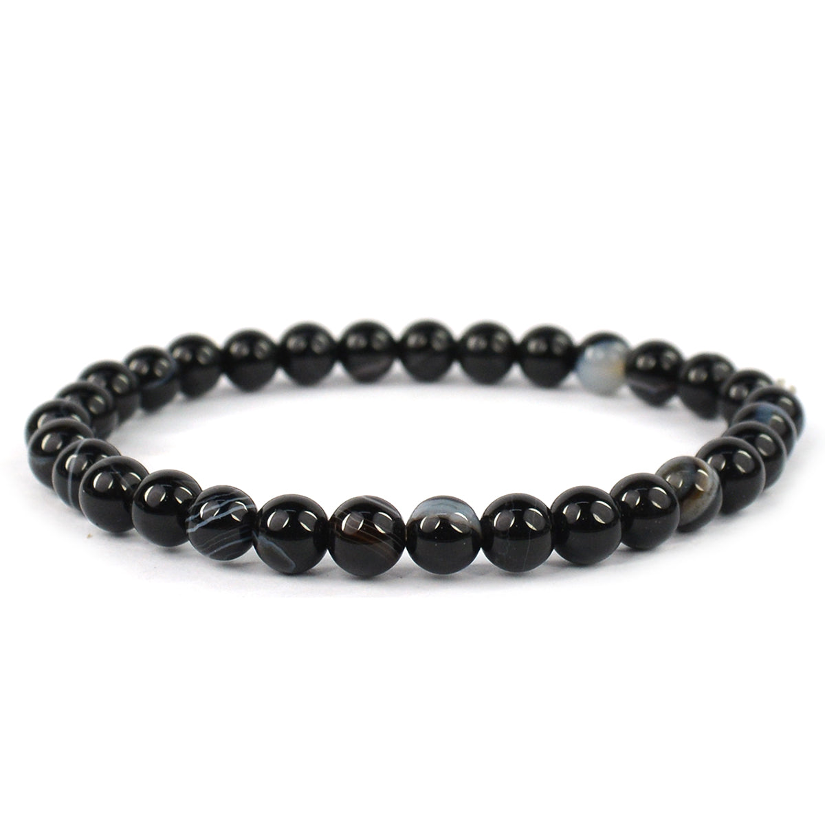 Sulemani Hakik Botswana Agate Matte Crystal Bracelet | Natural Healing Gemstone Bracelet for Grounding & Protection
