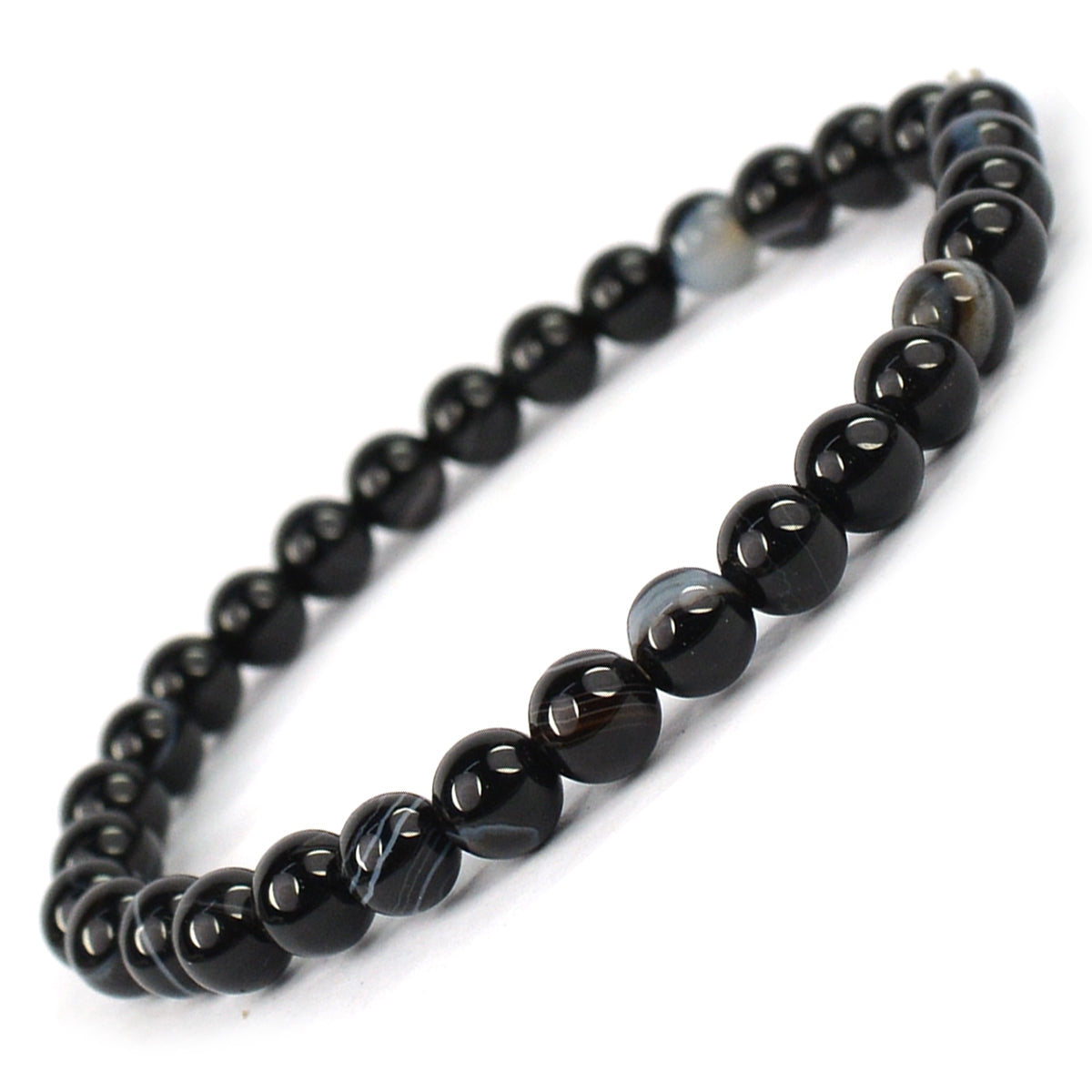 Sulemani Hakik Botswana Agate Matte Crystal Bracelet | Natural Healing Gemstone Bracelet for Grounding & Protection