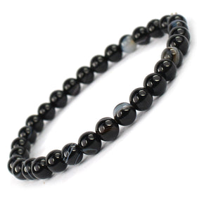 Sulemani Hakik Botswana Agate Matte Crystal Bracelet | Natural Healing Gemstone Bracelet for Grounding & Protection