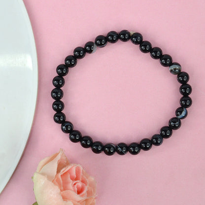 Sulemani Hakik Botswana Agate Matte Crystal Bracelet | Natural Healing Gemstone Bracelet for Grounding & Protection