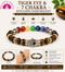 Tiger Eye & 7 Chakra with Hamsa Charm Bracelet