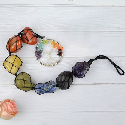 Tree of Life Chakra Crystal Hanging for Home and Office Decor