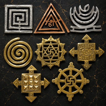 Vastu Dosha Nivaran 8 Pcs Combo | Helix & Directional Metal Vastu Tools | Vastu Remedy Accessories for Home, Office & Commercial Spaces