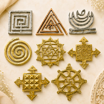 Vastu Dosha Nivaran 8 Pcs Combo | Helix & Directional Metal Vastu Tools | Vastu Remedy Accessories for Home, Office & Commercial Spaces | 15 cm (6 Inch)
