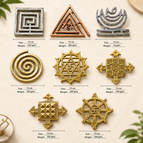 Vastu Dosha Nivaran 8 Pcs Combo | Helix & Directional Metal Vastu Tools | Vastu Remedy Accessories for Home, Office and Commercial Spaces | 15 cm (6 Inch)
