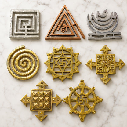 Vastu Dosha Nivaran 8 Pcs Combo | Premium Helix & Metal Vastu Tools | Vastu Remedy Accessories for Home, Office, Entrance & Commercial Spaces | 10 cm (4 Inch)