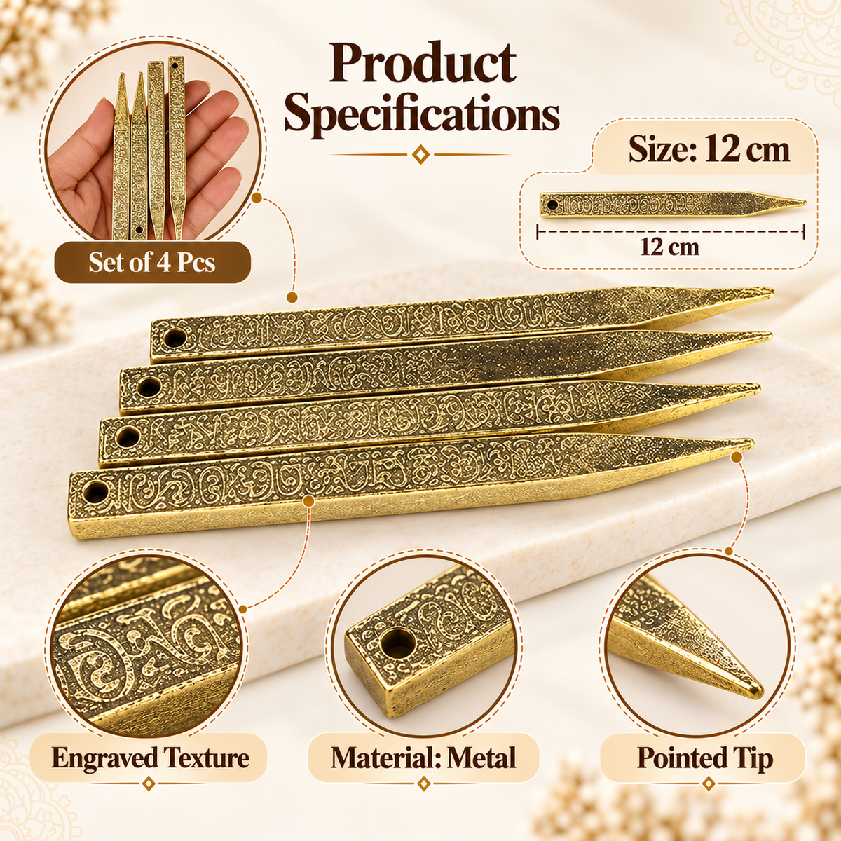 Metal Vastu Keel Rod for Space Balancing Practices