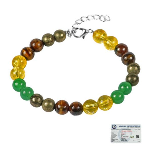 Certified Money Magnet Bracelet Attracts Wealth and Financial Prosperity | Certificate of Authenticity | Wealth, Dhanyog Adjustable Bracelet for Men & Women